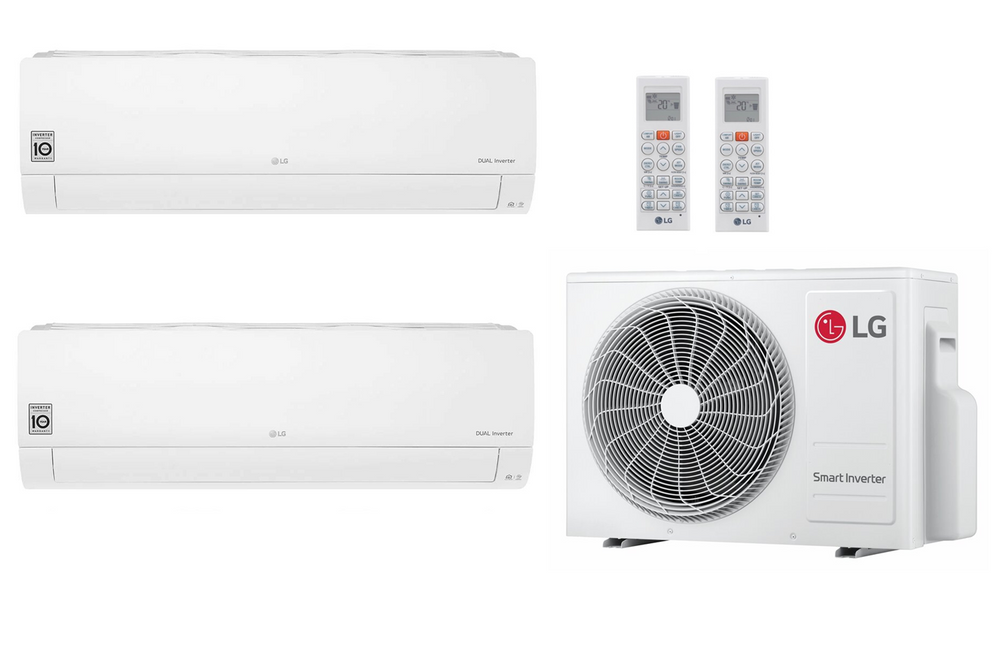 Multi Split Klimaanlage LG Standard 2x3,5 kW + 4,7/5,3/6,2 kW Außengerät