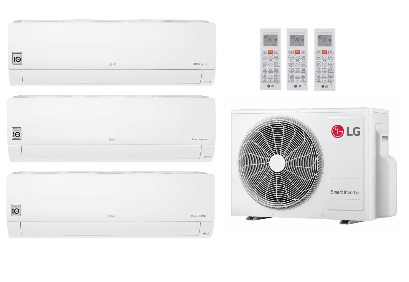 LG Multi Split Klimaanlage 3x2,1 kW MU3R19