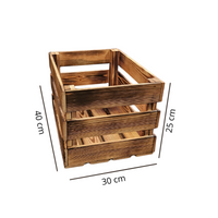 7-er Set Vintage Holzkisten Geflammt – 50x40x30 cm & 40x30x25 cm – Weinkisten & Obstkisten im Used-Look – Dekokisten & Regale – Holzboxen als Möbel & Aufbewahrung – Rustikale Deko