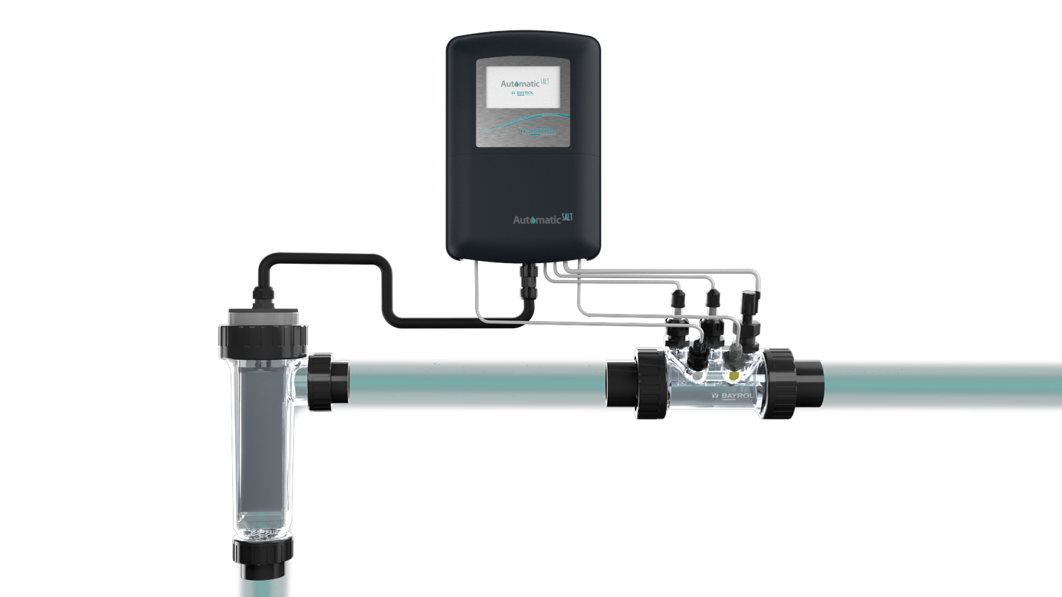 BAYROL Automatic Salt AS5, AS7 Set mit pH- und Rxmessung, WIFI mit Smart&Easy Box