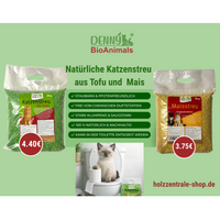 Denny BioAnimals ® Maisstreu Katzenstreu 3 kg/ 8 L– 100 % natürlich & biologisch abbaubar – klumpend, staubfrei & geruchsneutral – nachhaltiges Katzenstreu aus Maisfasern.