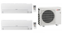 Mitsubishi Multi Split MSZ-HR25VFK 2,5 kW + MSZ-HR50VFK 5,0 kW + MXZ-2HA50VF 5 kW