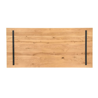 Massivholztisch Eiche  – Esszimmertisch mit 4 cm Tischplatte,  in 140-240 cm Länge,  mit Baumkante und gerade Kante &  X-Gestell aus Metall – moderner Esstisch Industrie-Design, handgefertigt, Kratzfest & natürlich geölt