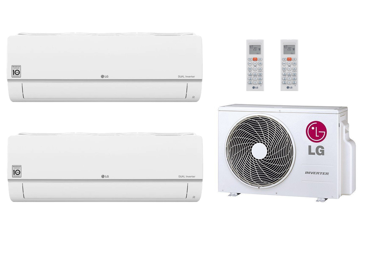 LG Multi Split Klimaanlage Standard Plus 2x2,1+4,2 kW