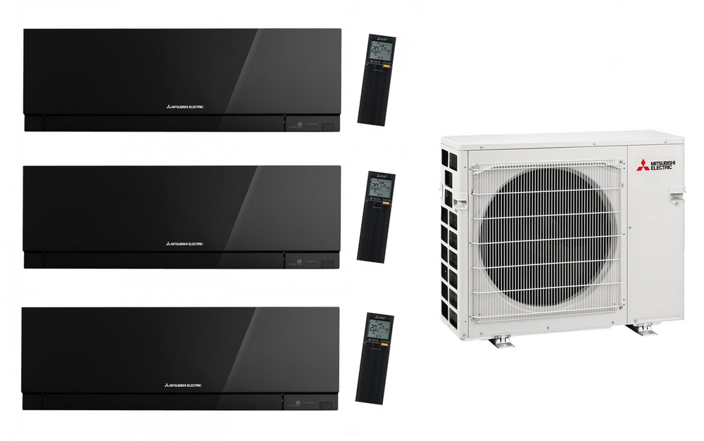 Mitsubishi Multi Split 6.8 kW mit 3x MSZ-EF25VGK Premium 2.5 kW
