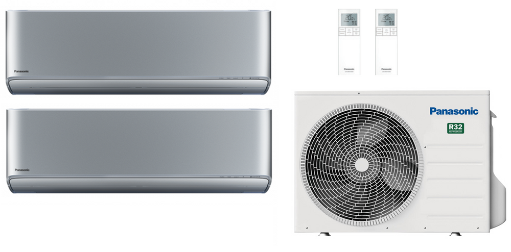 Panasonic Multi Split Klimaanlage 4,1 kW mit 2x 2,5 kW Etherea
