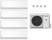 Panasonic Multi Split Klimaanlage 6,8 kW mit 3x 2,0 kW & 1x 5,0 kW Etherea Innengerät Weiß