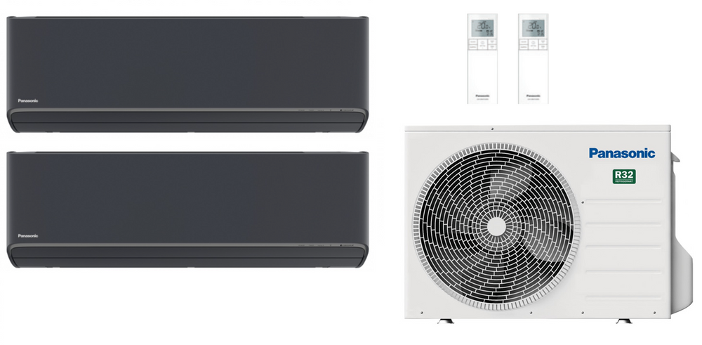 Panasonic Multi Split Klimaanlage 4,1 kW mit 2x 2,5 kW Etherea