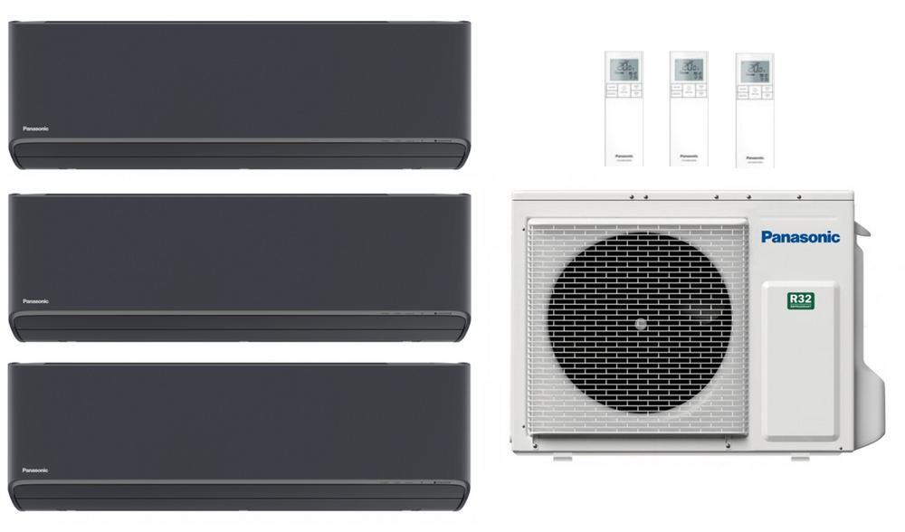 Panasonic Multi Split Klimaanlage 6,8 kW mit 3x 2,5 kW Etherea