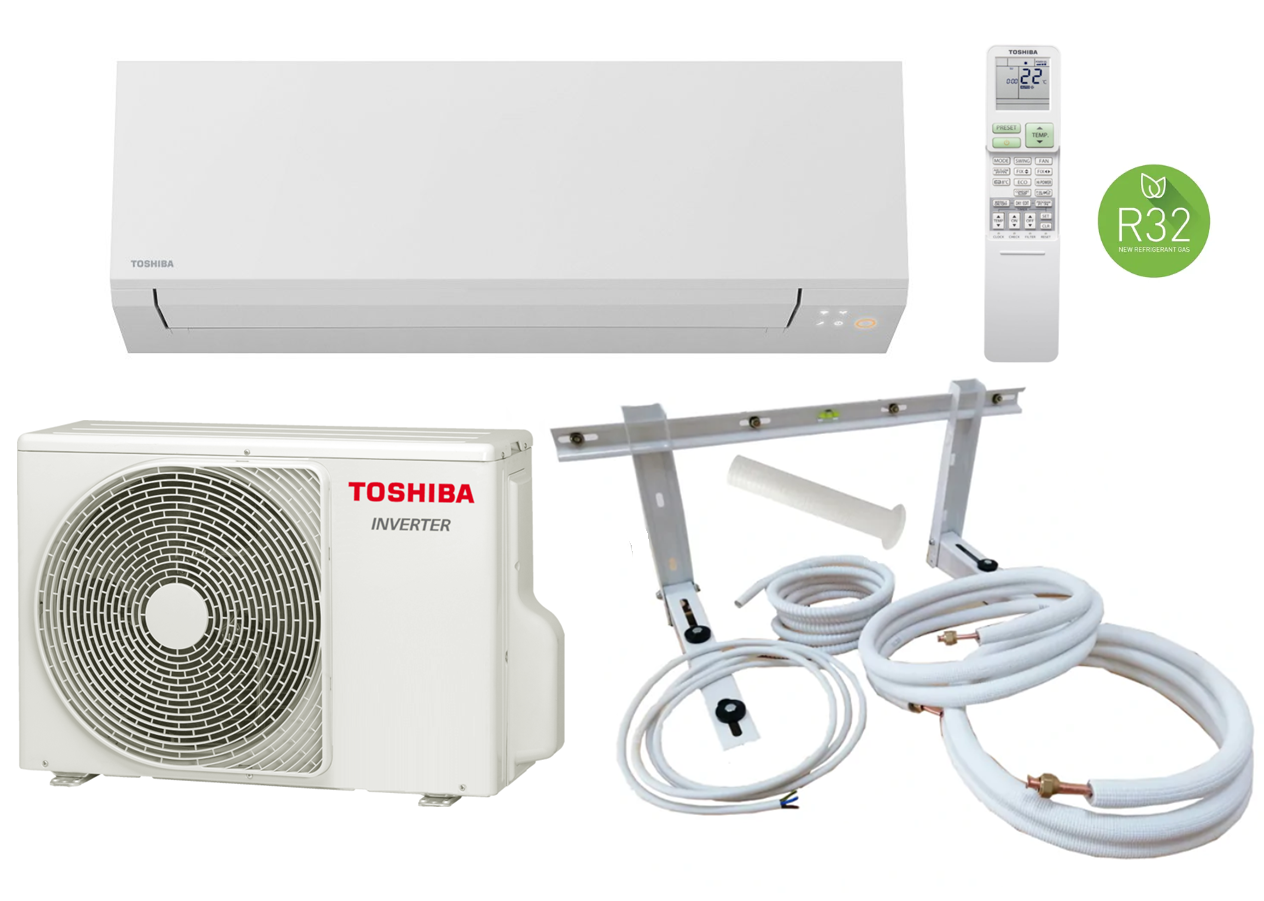 Toshiba Shorai Edge 5.0 kW Split-Klimaanlage + optionales Montageset